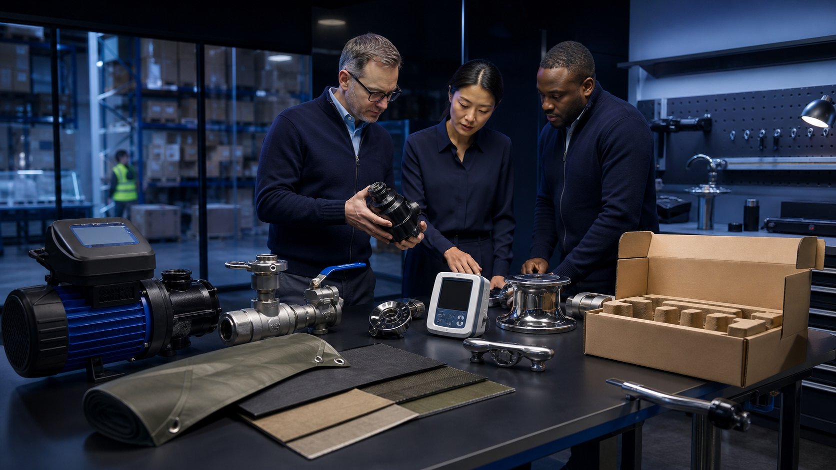 Quality and product details being reviewed during sourcing